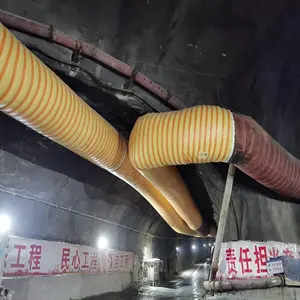 Túnel de mineração flexível para uso, flexível de ventilação e ventilação