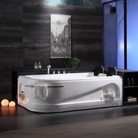 Baignoire à Jets Autoportante Intérieure, Spa Jacuzzi pour 2 Personnes avec Chauffage Thermostatique, pour Hôtel, Villa, Salle de Sport et Usage Résidentiel