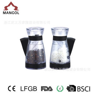 Molinillo de pimienta manual Mangol de 7.4*9.9*20.5 cm con doble cilindro de molienda y tapa de plástico para sal marina y pimienta de Sichuan - Product Image 4