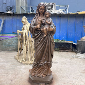 Estatua <span class=keywords><strong>de</strong></span> Bronce <span class=keywords><strong>de</strong></span> <span class=keywords><strong>la</strong></span> Virgen María, Tamaño Real, para Jardín o Iglesia, con <span class=keywords><strong>la</strong></span> Virgen María Sentada con el Niño Jesús - Product Image 5