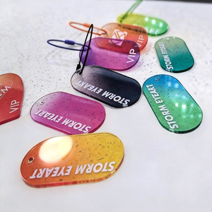 <span class=keywords><strong>Portachiavi</strong></span> in Acrilico Personalizzato <span class=keywords><strong>con</strong></span> Testo Personalizzato, Ciondolo Rotondo Trasparente Colorato, Charm per Borsa alla Moda, Vendita all'Ingrosso - Product Image 6