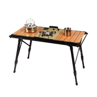 Nouveau design de table de rouleau d'oeufs pliable et portable pour l'extérieur table de barbecue table de camping igt pliante légère en aluminium à hauteur réglable