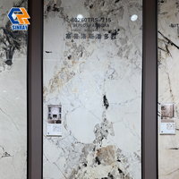 Losas de Piedra Sinterizada Gris de Gran Formato de 800x2600 mm, Azulejos para Paredes y Pisos, Bordes Modernos para Dormitorios, Uso Interior, Antibacterianos, Antideslizantes