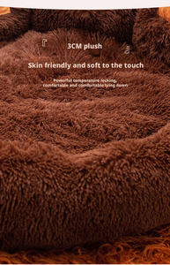 Cama para Perros y Gatos Cathouse, Cueva Ecológica de Felpa, Cama Cálida para Perros y Gatos para Invierno, Colchón en Caja, Suministros para Mascotas - Product Image 4