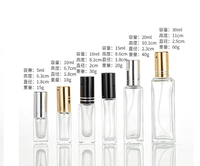 Botol Parfum Kaca Premium Grosir Bentuk Kotak Mini 10ml 15ml 20ml, Botol Sampel Kosmetik dengan Tutup