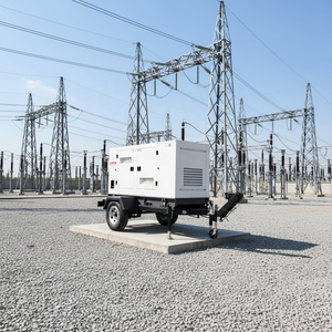 30kw 40kw 60kw Silent Soundproof Trailer Type Genset <b>Generators</b> <b>Generator</b> With Wheels HSD-30TW Power Range a Wide Range of - Product Image 3