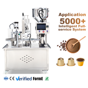 Équipement de remplissage et de scellage automatique rotatif haute vitesse pour capsules de café, destiné aux lignes de production de capsules Nespresso K en plastique, directement de l'usine - Product Image 1