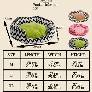 Cama para Gatos al por Mayor con Diseño de Rayos, Proporciona Calor en Todas las Estaciones, Apta para Perros, Lavable y con Forma Hexagonal - Product Image 2