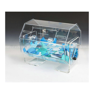 Lớn Acrylic Raffle Vé Trống, Acrylic Coin Box, Tiền Đề Nghị Quyên Góp Hộp Phiếu - Product Image 1