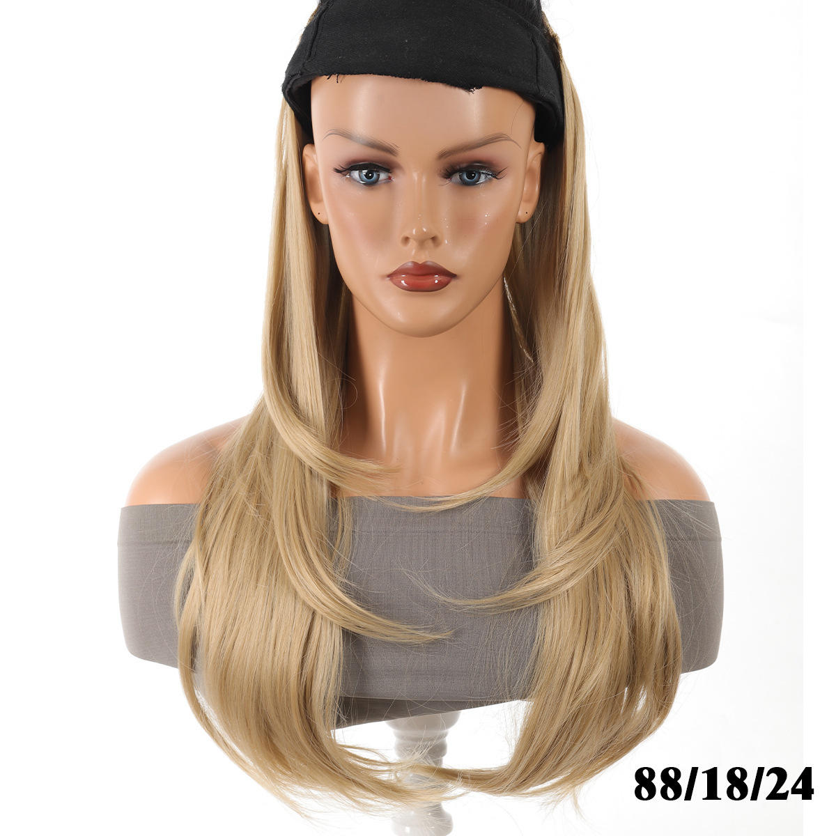 แฮร์พีชผมลอนเป็นชั้น [สีทอง] ยาว 55 ซม.