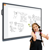 75 inch infrarood touchscreen interactief whiteboard 4K Android 14 metalen frame voor klaslokaalonderwijs met eenvoudige annotatie CE RoHS