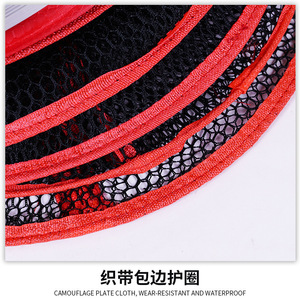 Nasse de pêche pliable en nylon avec bordure rouge pour pêcheurs - Product Image 3