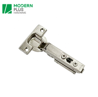 Charnières réglables pour meubles de cuisine 35 mm, charnière de placard à fermeture amortie en acier inoxydable avec plaque dissimulée