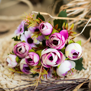Bouquet de fleurs artificielles papillon West Lake 35x25cm en soie, décoration de mariage, accessoires de photographie, décoration de la maison - Product Image 4