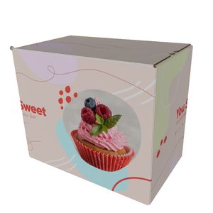 Boîtes d'expédition en carton ondulé avec logo personnalisé, bande <span class=keywords><strong>de</strong></span> déchirement, fermeture éclair, matériaux recyclés, revêtement UV, gaufrage pour l'emballage <span class=keywords><strong>de</strong></span> sushis, <span class=keywords><strong>de</strong></span> collations et d'aliments - Product Image 2