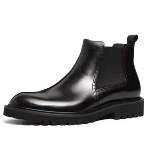 Chaussures en cuir pour hommes de haute qualité, vente chaude, semelle épaisse, imperméables, dessus en cuir véritable, automne - Product Image 6