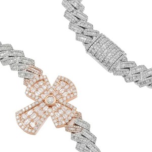 Premium Quality Moissanite Cuban <b>Chain</b> Necklace Fine Jewelry Gift For <b>Men</b> And Women Available At Best Market Price - Product Image 2