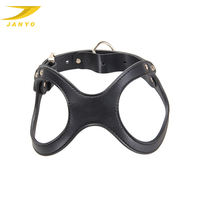 Harness Anjing Kulit PU Minimalis Custom Grosir dengan Rivet, Gesper Logam Emas yang Dapat Disesuaikan, Cincin D, Anti Tarik