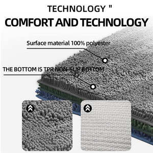 Tapis de porte rafraîchissant pour chien, patins boueux, super absorbant, fibre ultra-fine, antidérapant, lavable, tapis moderne pour animaux de compagnie, séchage rapide, patins à neige - Product Image 2