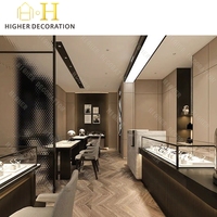 Vitrine de présentation de bijoux de luxe sur pied avec éclairage LED personnalisé, mobilier de présentation pour bijouterie et horlogerie