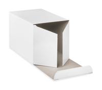 Emballage de boîte de carte bon marché de papier kraft blanc d'expédition facile à plier personnalisé en gros pour les petites entreprises