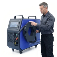 Machine de nettoyage au laser pulsé de 300 W pour le bois, le métal, la pierre, portable, avec reconnaissance du niveau de rouille et prix compétitif