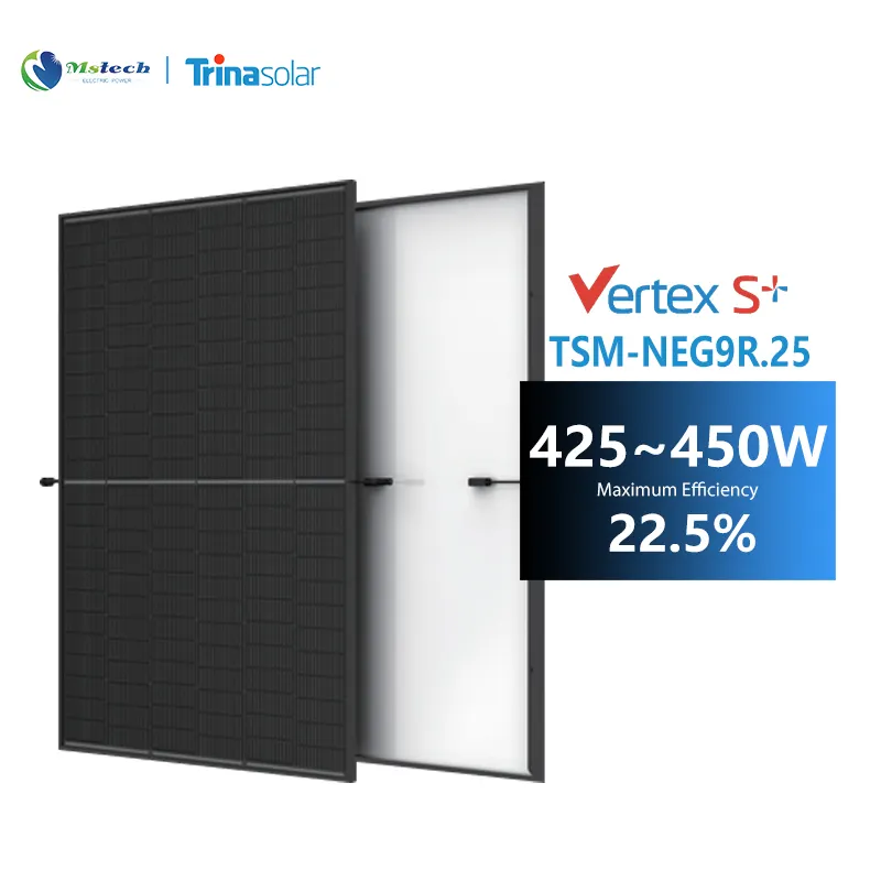 Trina Vertex S + piastre solari NEG9R.25 425W 430W 435W N tipo 440W 445W Trina Pv pannello 450W celle 144 pieno nero pannello solare