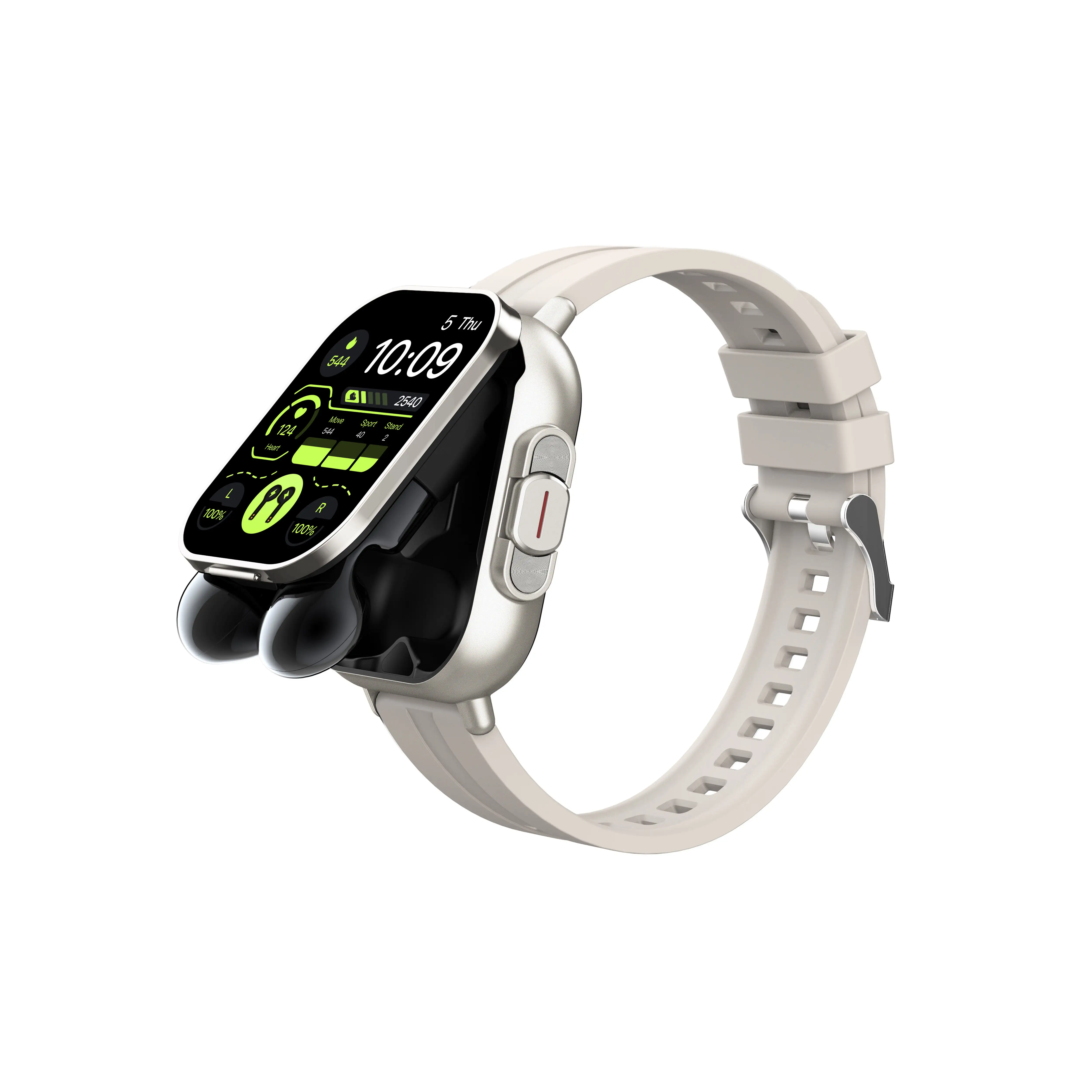 2024 Smart Fashion D8 Smart Watch Tws Bt Call 2 In 1 Met Oortelefoon Reloj Intelligente Horloges Sport Smartwatch D 8