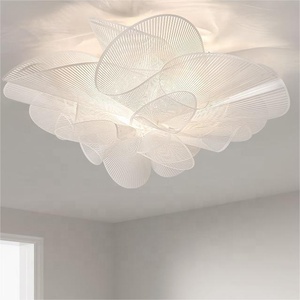 Lámpara de <span class=keywords><strong>Techo</strong></span> LED Moderna con Diseño de Flor Simple para Decoración de Dormitorio, Sala de Estar, Comedor, Casa, Villa - Product Image 3