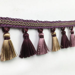 Nastro Nappe Con Frange Dorate 20m - Per Tende, Paralumi, Decorazioni Casa, Largo 55mm - Foto 10