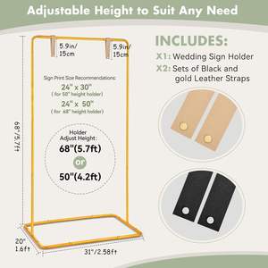 Segno di nozze titolare regolabile benvenuto <span class=keywords><strong>al</strong></span> <span class=keywords><strong>nostro</strong></span> segno di nozze Stand con 2 insegne in pelle appeso cinghie per <span class=keywords><strong>matrimonio</strong></span> festa di compleanno - Product Image 2