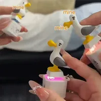 Mine Seagull Keycap Keychain Luminous Sounding Stress Relief Creative Fidget Toy Portable Electronic Pendant EVA for Adult