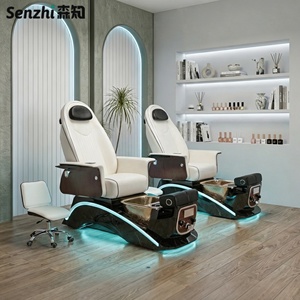 Sillón de Pedicura de Lujo para Salón con Luz LED, Silla de Masaje para Pedicura Diseñada para Salones de Uñas, Silla de Pedicura Surfing - Product Image 1
