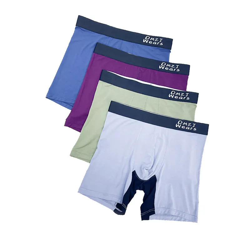 Boxers en bambou oem odm 2022 pour hommes, sous-vêtements 100 6 pièces, boxers à carreaux en coton pur