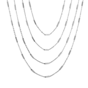 Chaîne de collier en acier inoxydable 0,4*45-55 cm pour femmes, accessoires de collier, chaînes, machine à fabriquer des chaînes en or, bijoux - Product Image 2