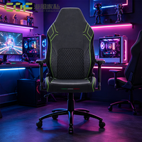 Chaise de jeu en cuir au design moderne, fonctionnalités réglables, mousse élastique haute densité – Idéale pour la maison et les cybercafés – Fabricant