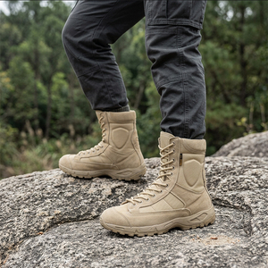 Botas Tácticas de Gamuza Color Desierto DSF84, Tallas 38-46, con Cordones, para Hombre, para Exteriores, Todas las Estaciones, Senderismo y Trabajo, Venta al Por Mayor, MOQ - Product Image 5