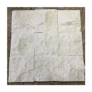 Wholesale Supplier white limestone culture stone split surface for outside of house stream stone exterior wall cladding stone wa