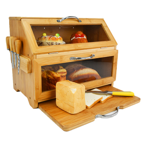 Boîtes <span class=keywords><strong>à</strong></span> <span class=keywords><strong>pain</strong></span> <span class=keywords><strong>en</strong></span> bambou <span class=keywords><strong>en</strong></span> <span class=keywords><strong>bois</strong></span> de haute qualité <span class=keywords><strong>avec</strong></span> couvercle de <span class=keywords><strong>planche</strong></span> <span class=keywords><strong>à</strong></span> <span class=keywords><strong>découper</strong></span> conteneur de stockage de nourriture <span class=keywords><strong>à</strong></span> ouverture facile - Product Image 1