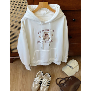 Sweat-shirt à capuche décontracté pour femme, <span class=keywords><strong>de</strong></span> haute qualité, ODM, vente en gros, printemps et automne, fin, avec logo brodé personnalisé, vêtements <span class=keywords><strong>de</strong></span> sport - Product Image 2