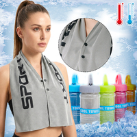 Toalla Deportiva Refrigerante con Logotipo Personalizado, Botones a Presión, Malla Transpirable, Efecto Hielo Instantáneo, Toalla de Gimnasio, Toalla para el Cuello, Venta al Por Mayor