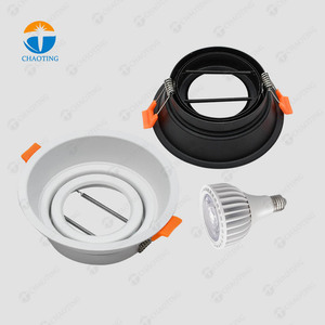 New Design Iron Aluminium <strong>Recessed</strong> Adjustable Downlight Easy Install Adjustable Par20 Ar70 Lamp <strong>Bulb</strong> Ceil <strong>Led</strong> Downlight Housing - Product Image 2