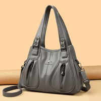 Sac à main de luxe pour femmes de haute qualité avec bandoulière, fermeture éclair, sac messager en PU, sac à bandoulière pour maman, multi-couches, grande capacité