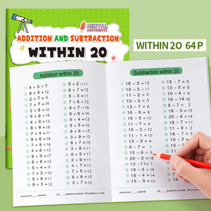 Cuaderno de Ejercicios de Matemáticas, Sumas y Restas, 64 Páginas, Actividades Matemáticas para Preescolar y Primaria, Práctica de Dígitos 10, 20, 50, 100 - Product Image 3