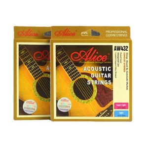 Alice AW432 cordes de guitare folk en bois antirouille ensemble de 6 accessoires de guitare à cordes - Product Image 1