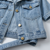 Ensemble 2 pièces Y2K pour femme, collection automne 2026 : veste courte en jean stretch à fermeture éclair et jean taille haute skinny ajusté style streetwear
