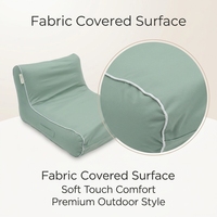 Chaise flottante gonflable pour adultes, chaise longue de piscine recouverte de tissu, dossier incurvé, hôtel de villégiature, OEM personnalisé
