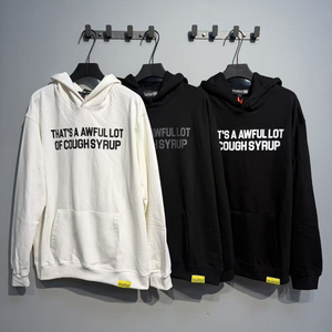 Vêtements pour hommes, sweats à capuche en coton 100% avec impression en relief, streetwear, sweat à capuche personnalisé pour hommes - Product Image 3