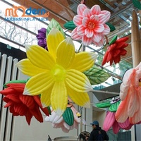 Décorations florales géantes gonflables à LED avec taille personnalisée et taffetas de polyester pour la publicité sur les scènes de boîtes de nuit