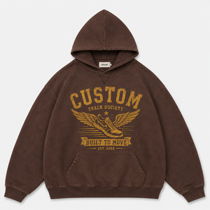 เสื้อฮู้ดดี้ผ้าคอตตอนหวีพิเศษ สีพื้น สไตล์สตรีทแวร์ พิมพ์ลายโลโก้ ดีไซน์คุณภาพสูง สำหรับผู้ชาย - Product Image 1